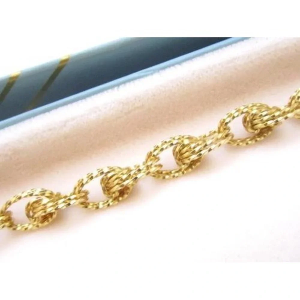 Vintage Old Stock Signed 12K Yellow Gold Filled‎ Chain Linked 25